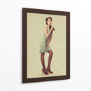 Chica Pin-Up con refresco - Bart Peeters | Cuadro decorativo de Canvas Lab