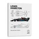 Lewis Hamilton Car - Vicky Hanggara | Cuadro decorativo de Canvas Lab