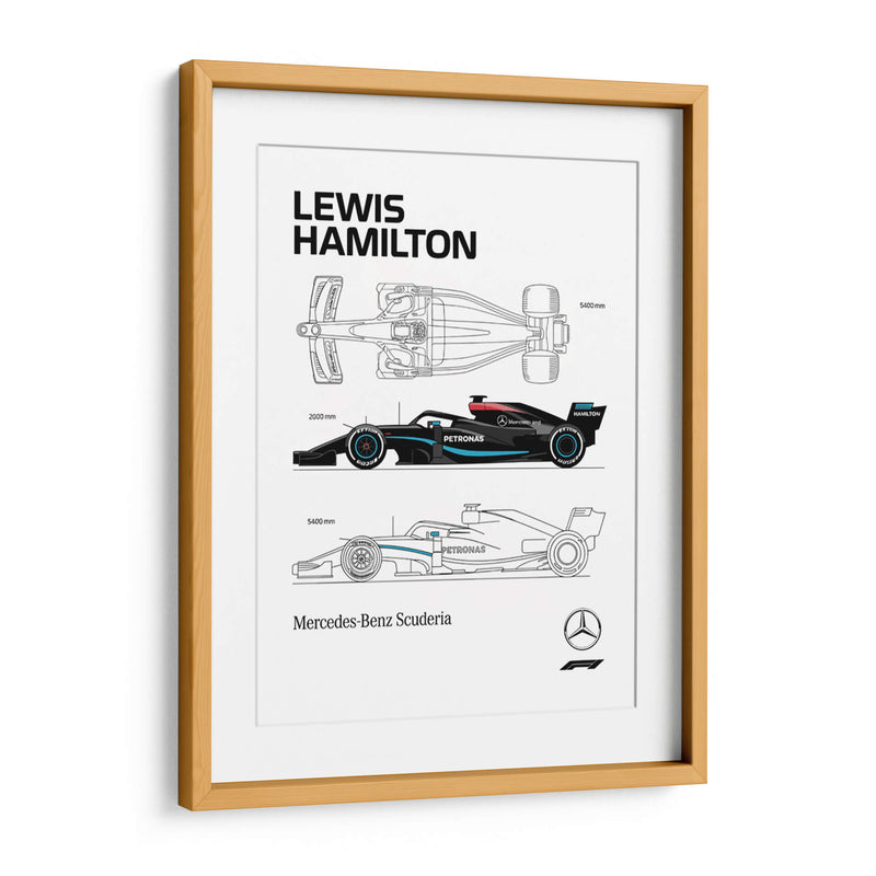 Lewis Hamilton Car - Vicky Hanggara | Cuadro decorativo de Canvas Lab