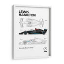 Lewis Hamilton Car - Vicky Hanggara | Cuadro decorativo de Canvas Lab