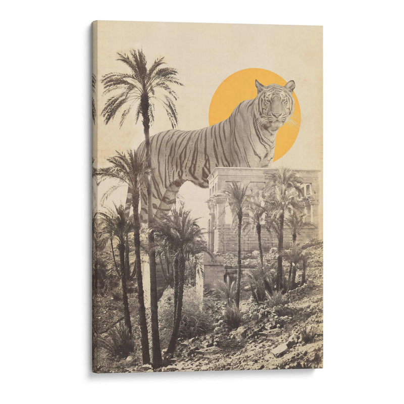 Tigre gigante en ruinas - Florent Bodart | Cuadro decorativo de Canvas Lab