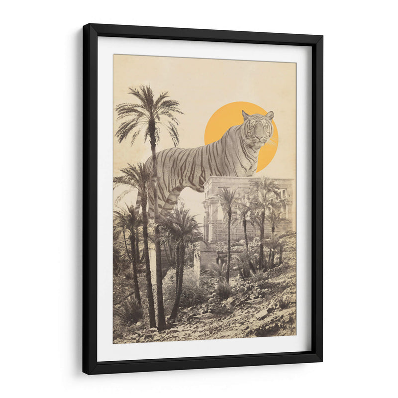 Tigre gigante en ruinas - Florent Bodart | Cuadro decorativo de Canvas Lab