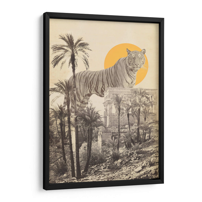 Tigre gigante en ruinas - Florent Bodart | Cuadro decorativo de Canvas Lab