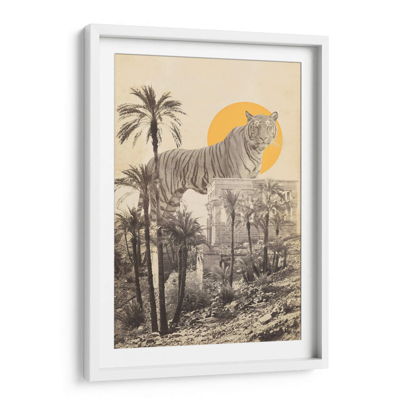 Tigre gigante en ruinas - Florent Bodart | Cuadro decorativo de Canvas Lab