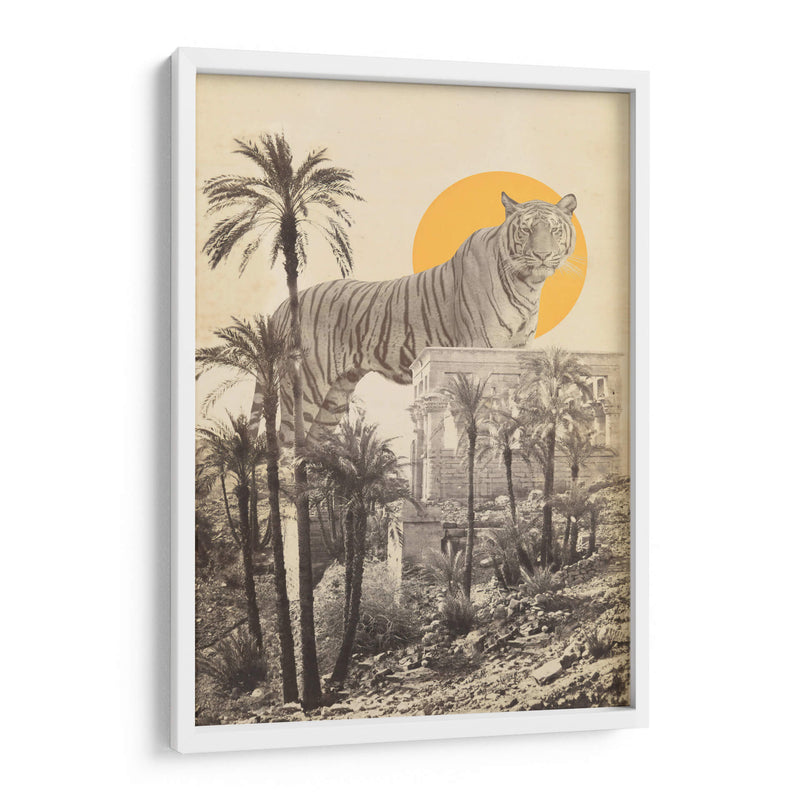 Tigre gigante en ruinas - Florent Bodart | Cuadro decorativo de Canvas Lab