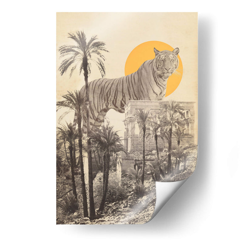Tigre gigante en ruinas - Florent Bodart | Cuadro decorativo de Canvas Lab
