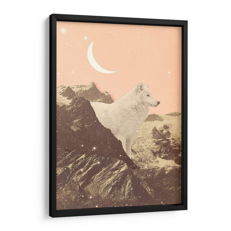 Lobo blanco gigante en las montañas - Florent Bodart | Cuadro decorativo de Canvas Lab