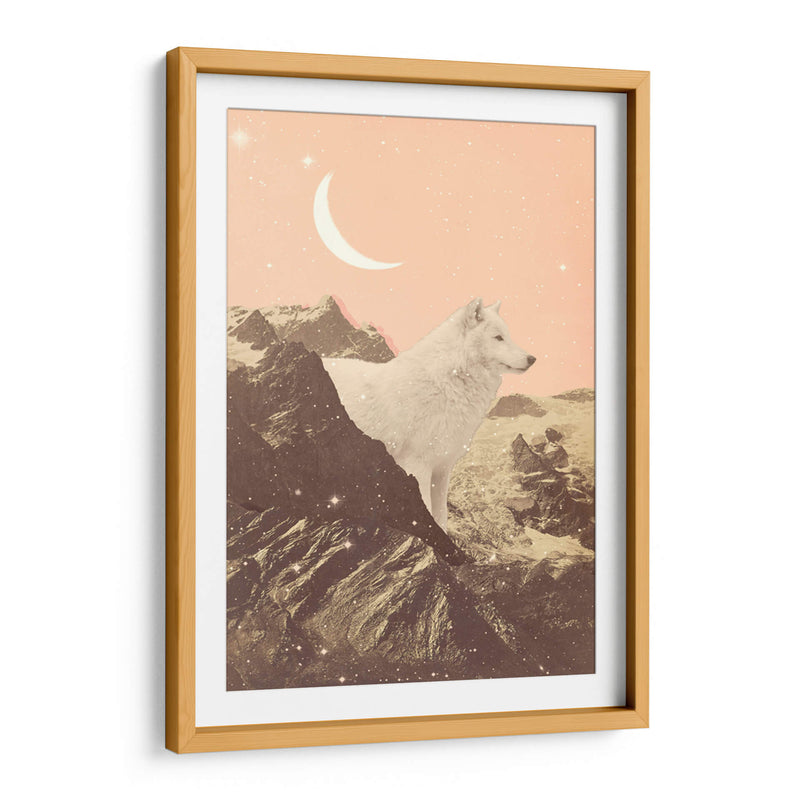 Lobo blanco gigante en las montañas - Florent Bodart | Cuadro decorativo de Canvas Lab