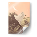 Lobo blanco gigante en las montañas - Florent Bodart | Cuadro decorativo de Canvas Lab