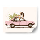 Tigre en el coche - Florent Bodart | Cuadro decorativo de Canvas Lab