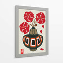 Ukiyo florero flor greige - Frances Collett | Cuadro decorativo de Canvas Lab