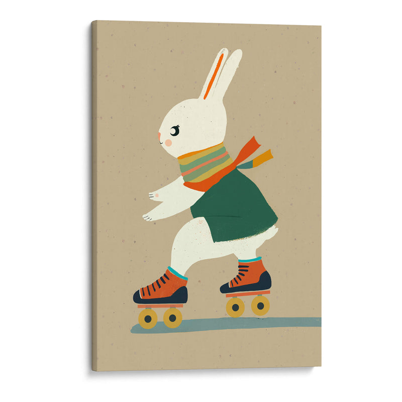 La felicidad del conejito patinador - Treechild | Cuadro decorativo de Canvas Lab