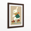 La felicidad del conejito patinador - Treechild | Cuadro decorativo de Canvas Lab