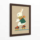 La felicidad del conejito patinador - Treechild | Cuadro decorativo de Canvas Lab