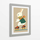 La felicidad del conejito patinador - Treechild | Cuadro decorativo de Canvas Lab