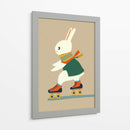 La felicidad del conejito patinador - Treechild | Cuadro decorativo de Canvas Lab