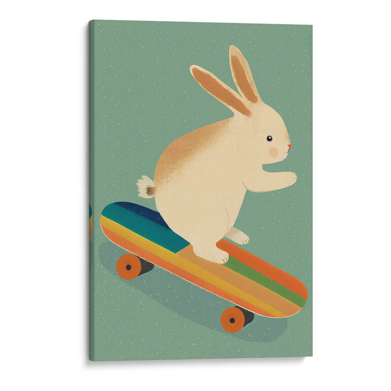 Conejito patinando - Treechild | Cuadro decorativo de Canvas Lab