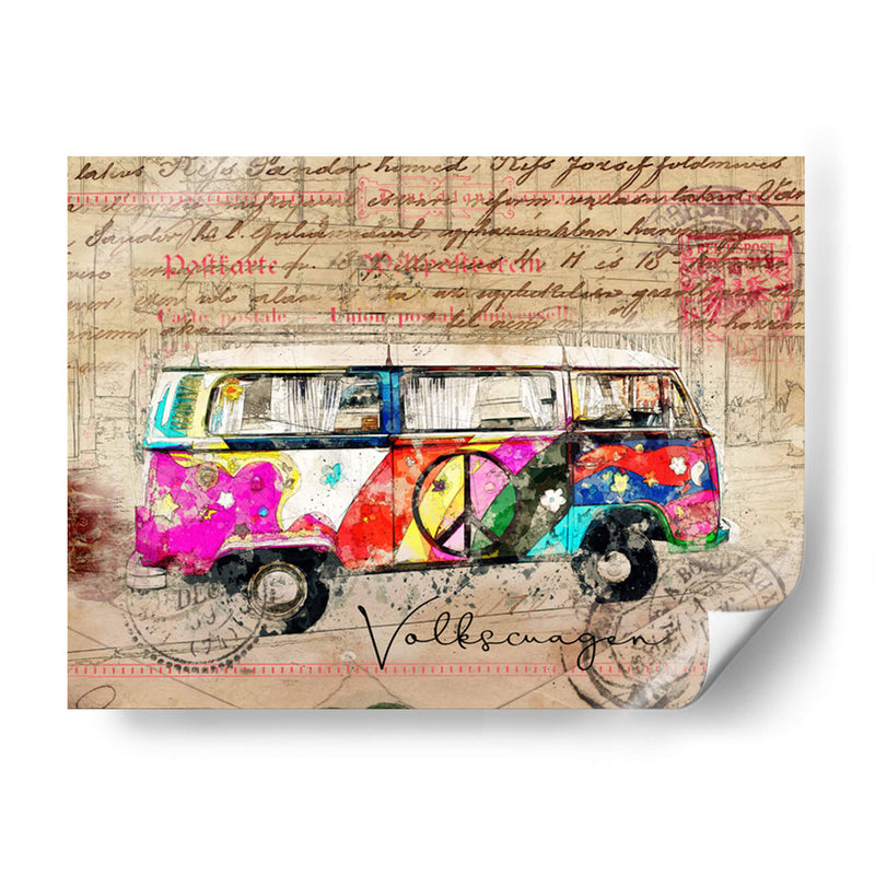 Arte de la Combi de VW - Lembayung senja studio | Cuadro decorativo de Canvas Lab