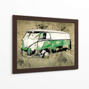 Volkswagen VW Combi Verde - Lembayung senja studio | Cuadro decorativo de Canvas Lab