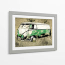 Volkswagen VW Combi Verde - Lembayung senja studio | Cuadro decorativo de Canvas Lab
