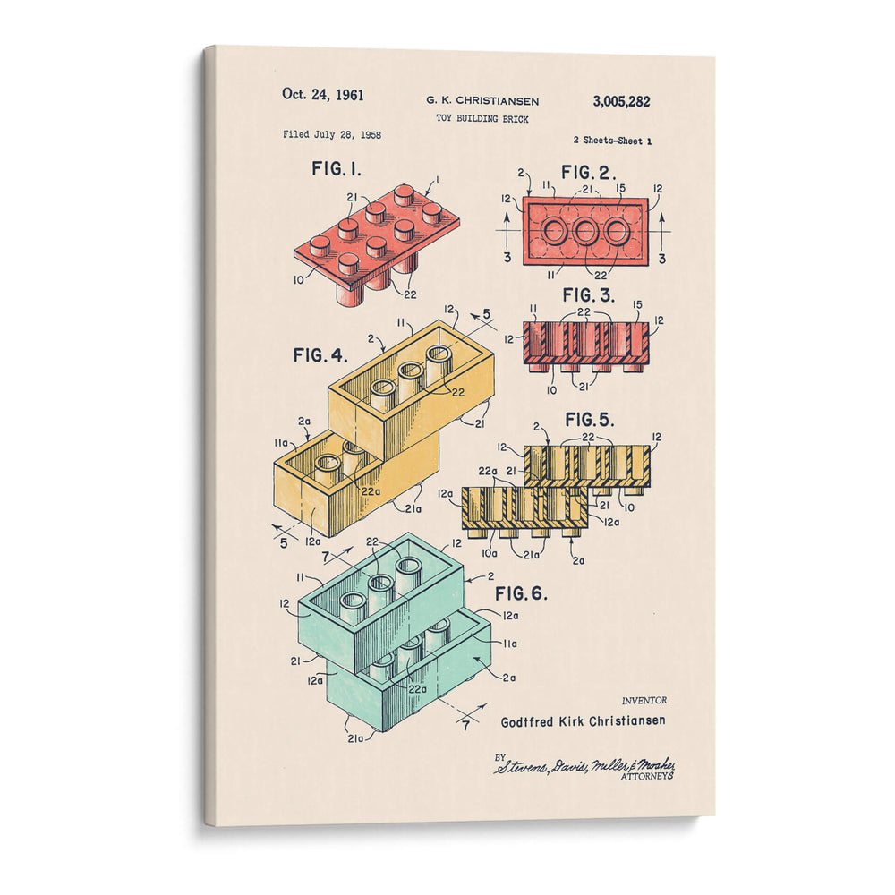 Colores de Lego - Florent Bodart | Cuadro decorativo de Canvas Lab