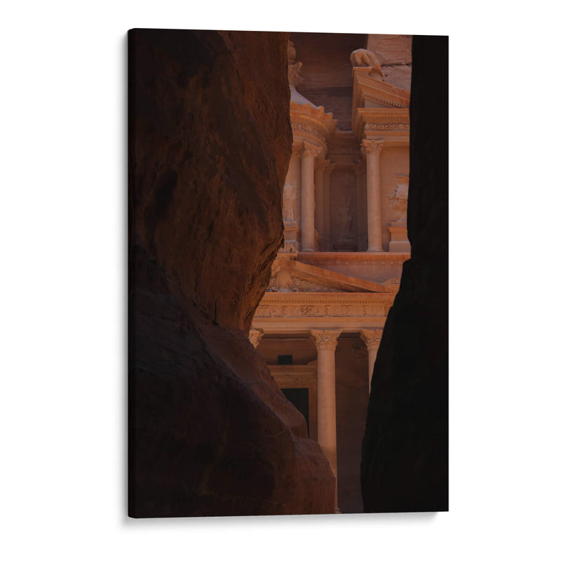 Llegada a el Tesoro en Petra - Luis Rodrigo Magaña Andrade | Cuadro decorativo de Canvas Lab
