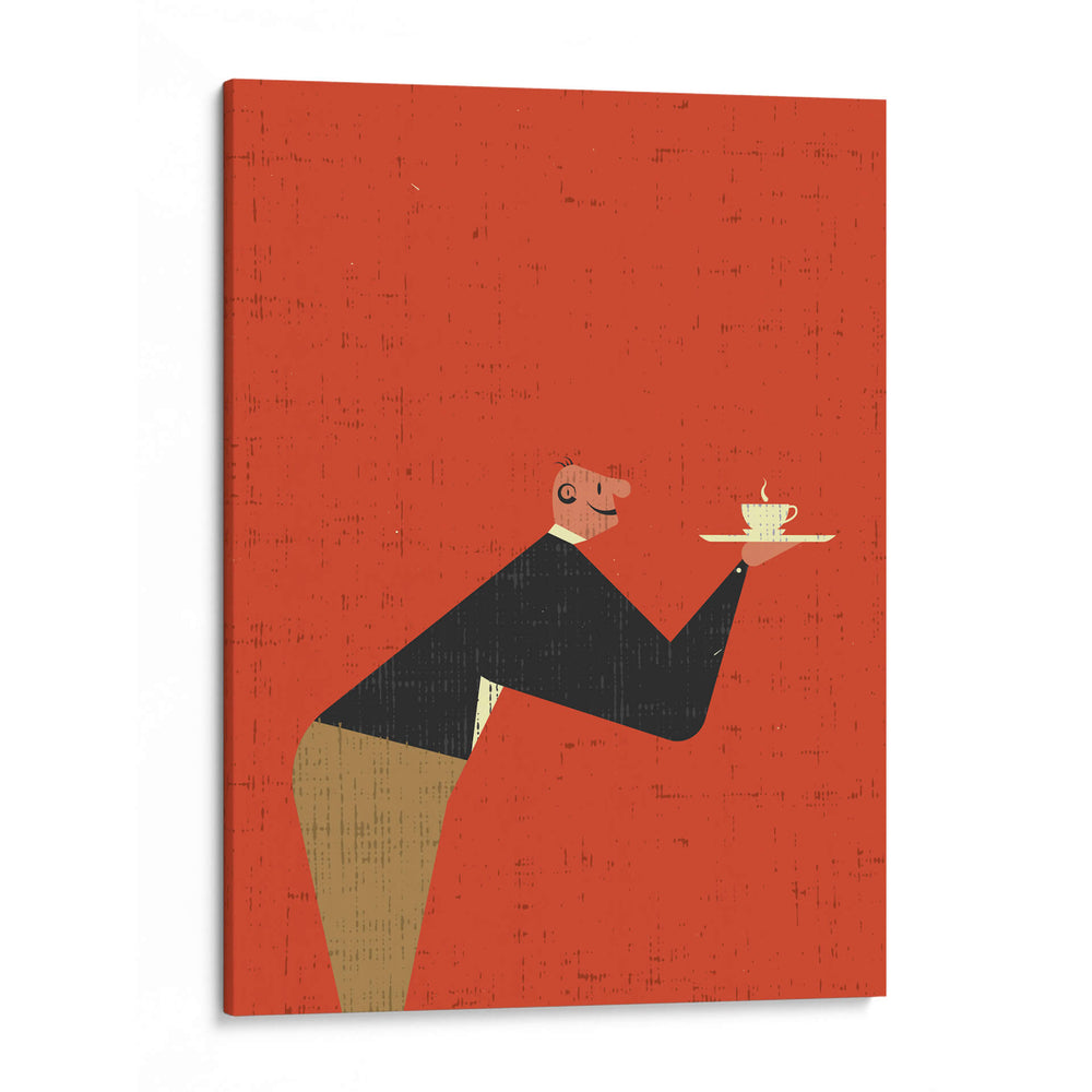 Mesero sonriente - Vision Grasp Art | Cuadro decorativo de Canvas Lab