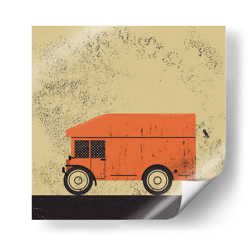 Camión naranja - Vision Grasp Art | Cuadro decorativo de Canvas Lab