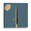 Cohete cerca de la luna - Vision Grasp Art | Cuadro decorativo de Canvas Lab