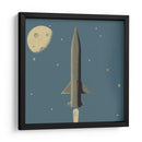 Cohete cerca de la luna - Vision Grasp Art | Cuadro decorativo de Canvas Lab