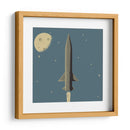 Cohete cerca de la luna - Vision Grasp Art | Cuadro decorativo de Canvas Lab