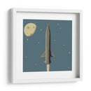 Cohete cerca de la luna - Vision Grasp Art | Cuadro decorativo de Canvas Lab