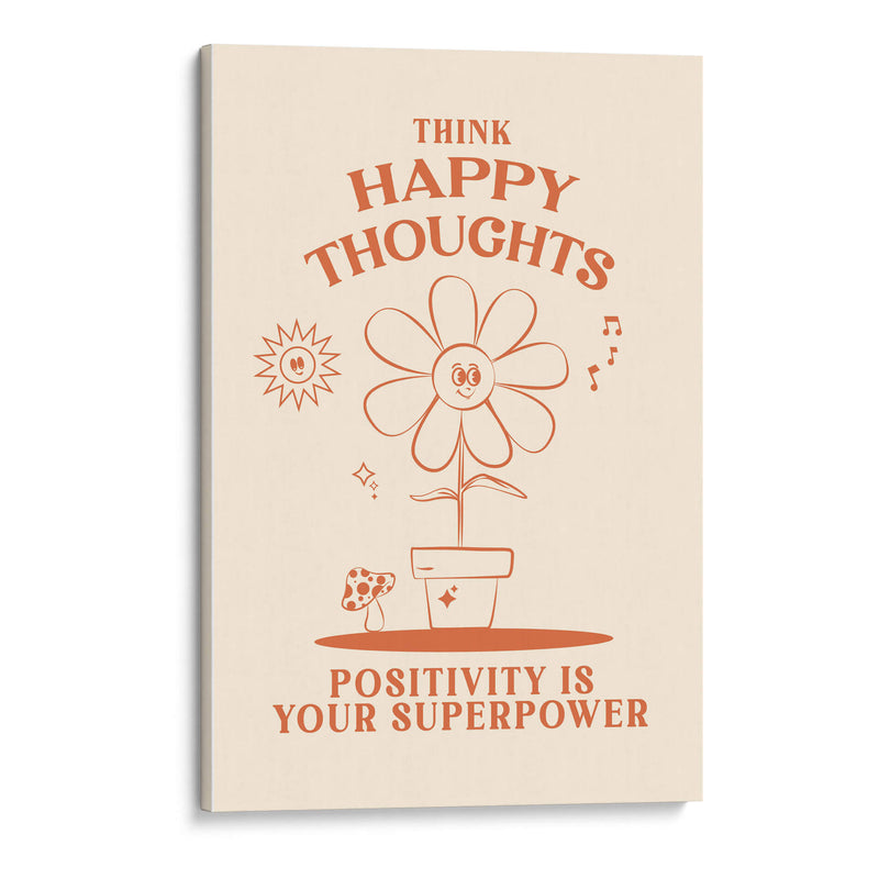 Happy Thoughts Orange - Oju Design | Cuadro decorativo de Canvas Lab