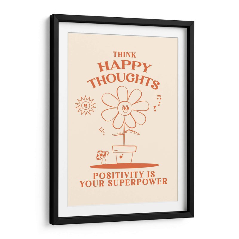 Happy Thoughts Orange - Oju Design | Cuadro decorativo de Canvas Lab