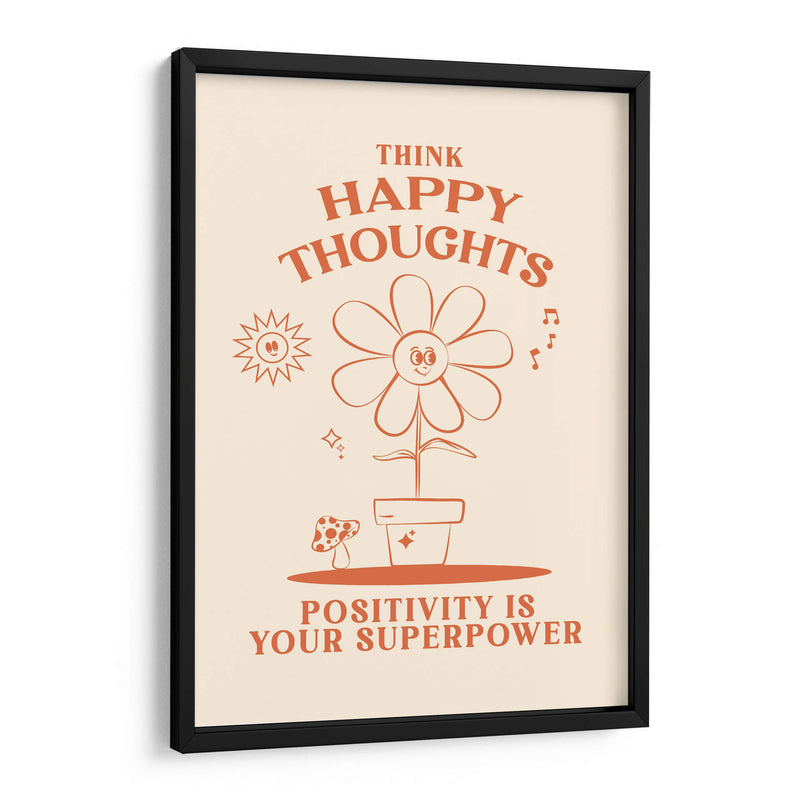 Happy Thoughts Orange - Oju Design | Cuadro decorativo de Canvas Lab