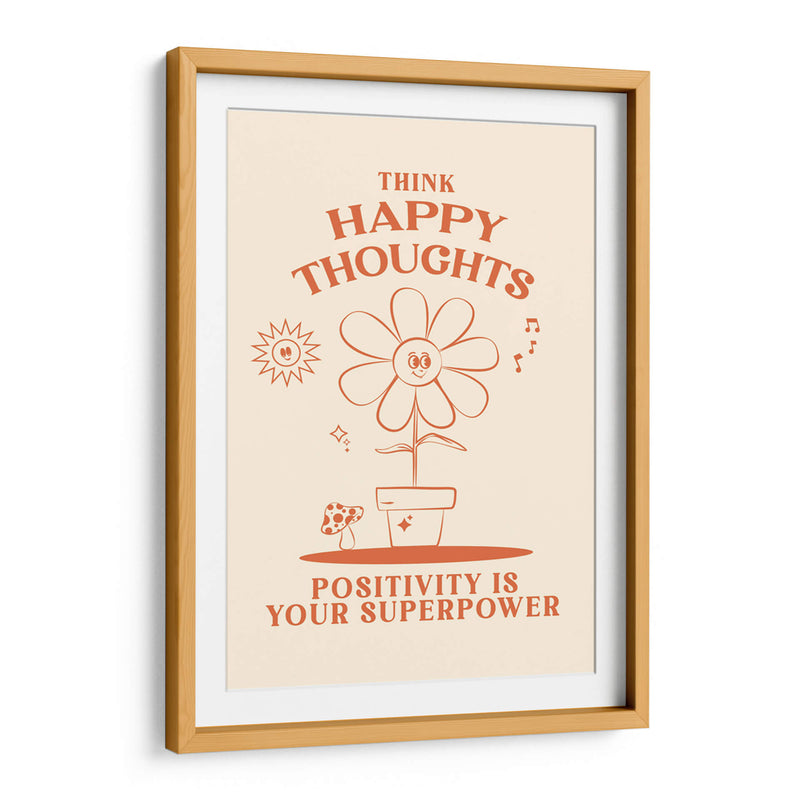 Happy Thoughts Orange - Oju Design | Cuadro decorativo de Canvas Lab