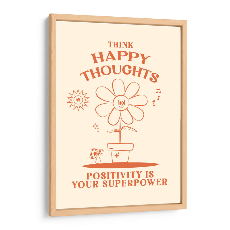 Happy Thoughts Orange - Oju Design | Cuadro decorativo de Canvas Lab