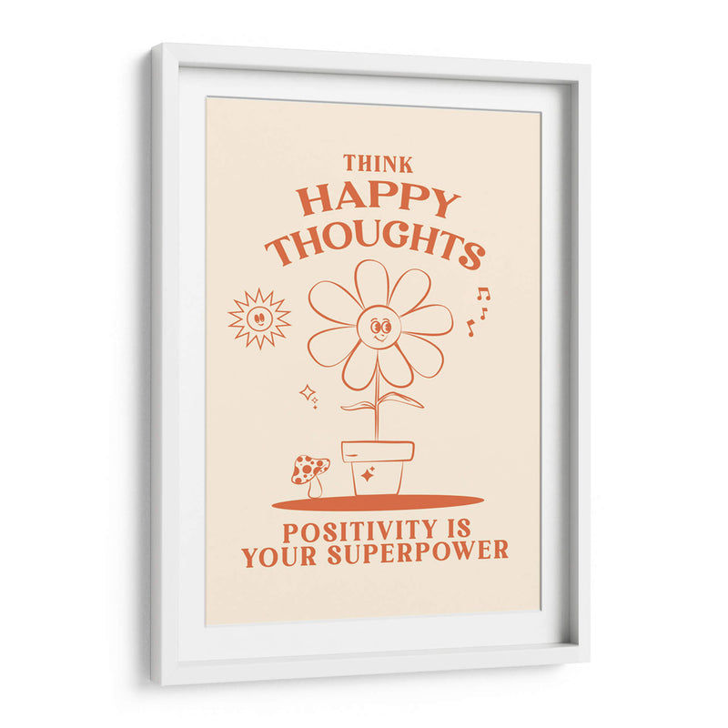 Happy Thoughts Orange - Oju Design | Cuadro decorativo de Canvas Lab
