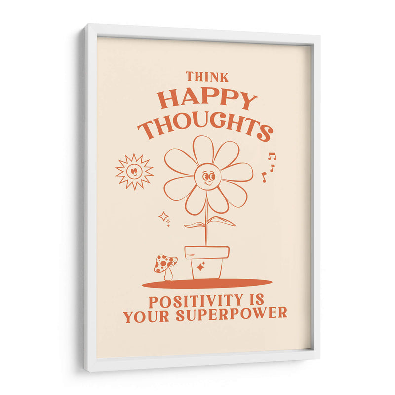 Happy Thoughts Orange - Oju Design | Cuadro decorativo de Canvas Lab
