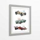Autos de carreras sntiguos - Goed Blauw | Cuadro decorativo de Canvas Lab