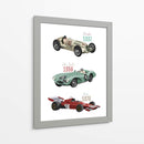 Autos de carreras sntiguos - Goed Blauw | Cuadro decorativo de Canvas Lab