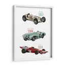 Autos de carreras sntiguos - Goed Blauw | Cuadro decorativo de Canvas Lab