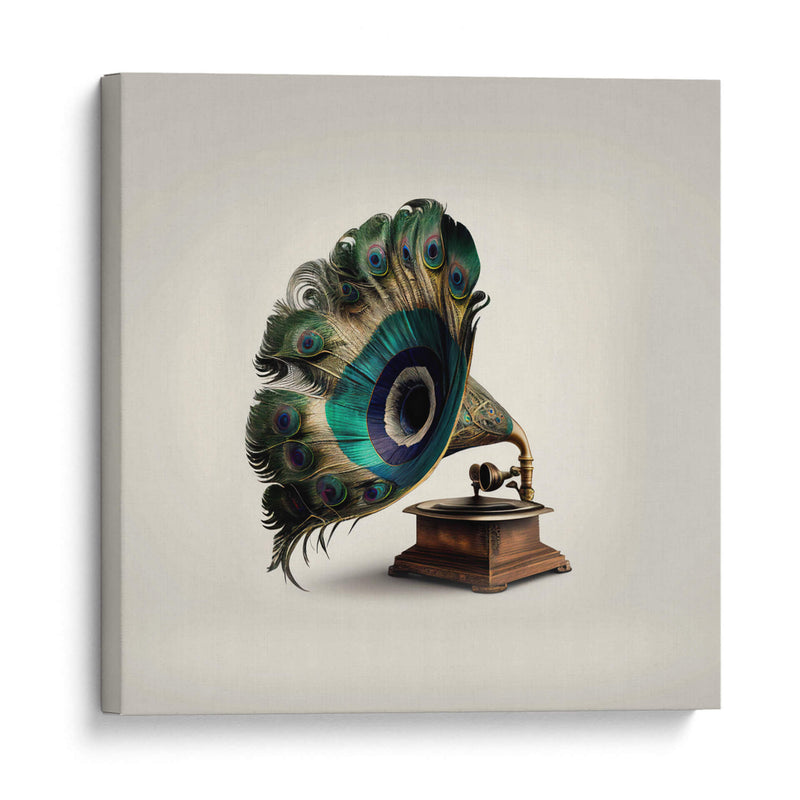 Gramófono de Pavo Real - Artem Pozdniakov | Cuadro decorativo de Canvas Lab