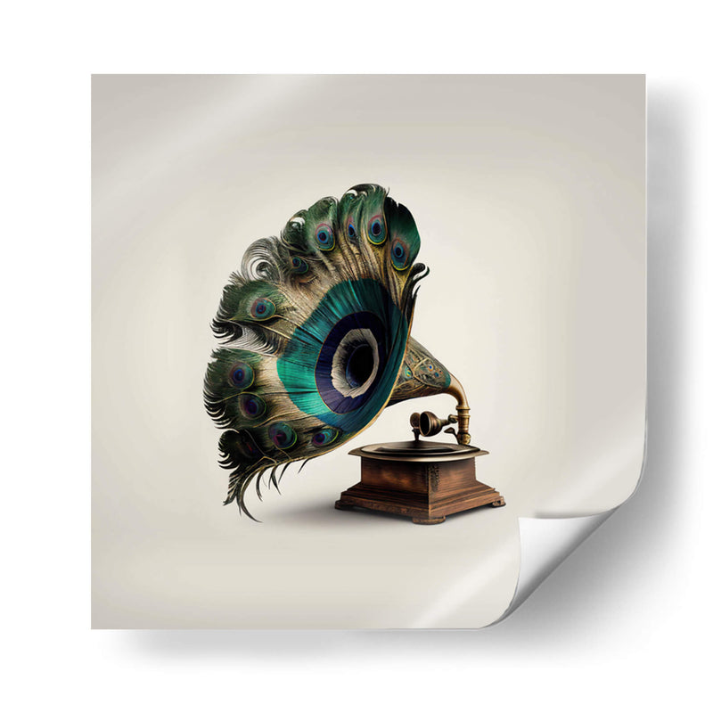 Gramófono de Pavo Real - Artem Pozdniakov | Cuadro decorativo de Canvas Lab