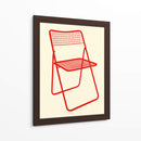 Silla Ted net roja - Rosi Feist | Cuadro decorativo de Canvas Lab