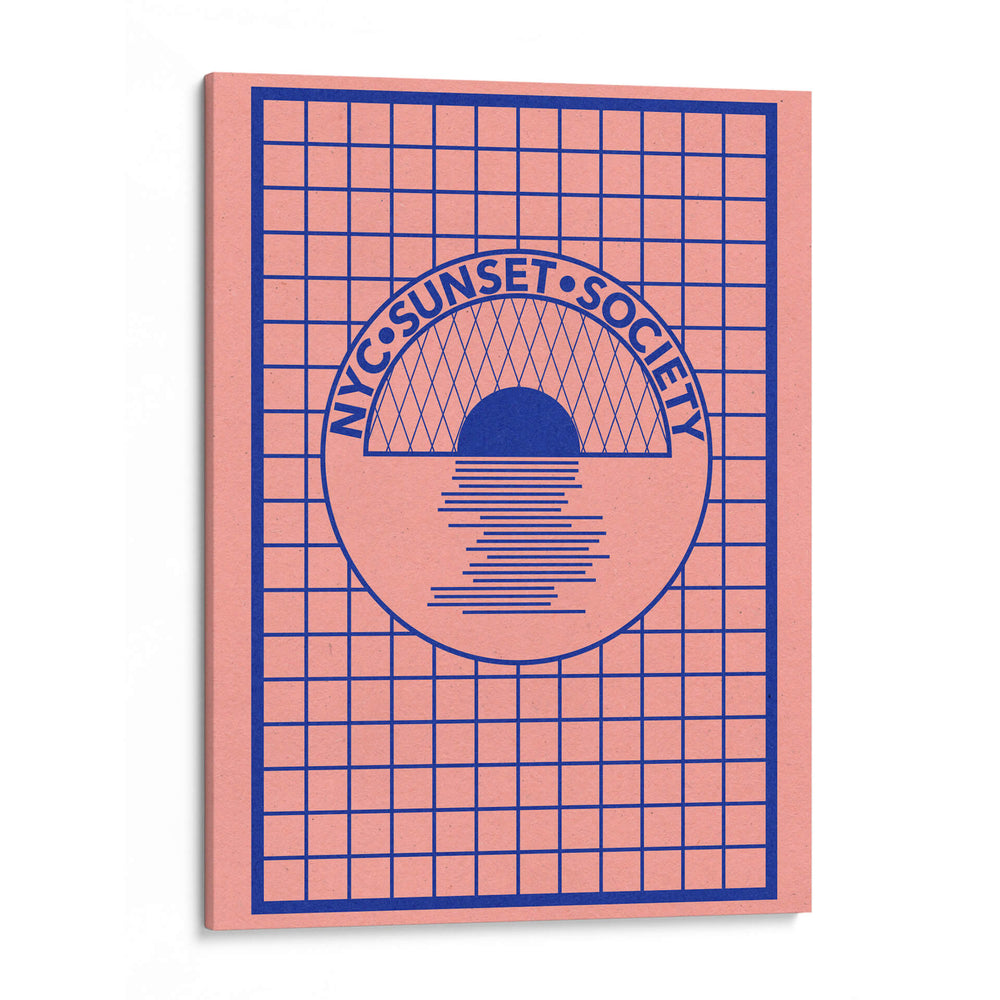 NYC Sunset Society Blue - Rosi Feist | Cuadro decorativo de Canvas Lab