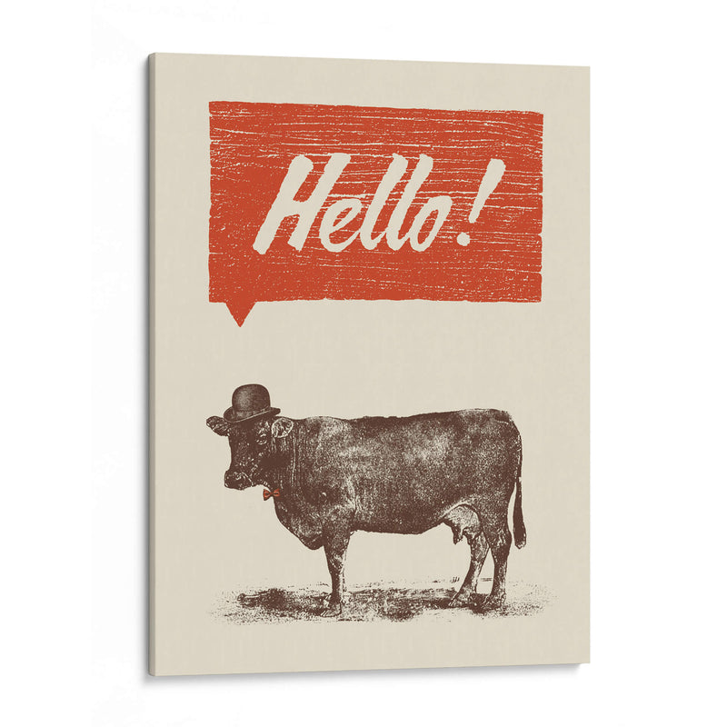 Hello! Says the Cow - Florent Bodart | Cuadro decorativo de Canvas Lab