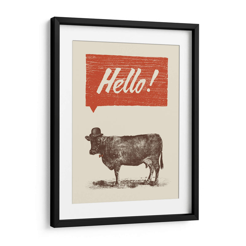 Hello! Says the Cow - Florent Bodart | Cuadro decorativo de Canvas Lab