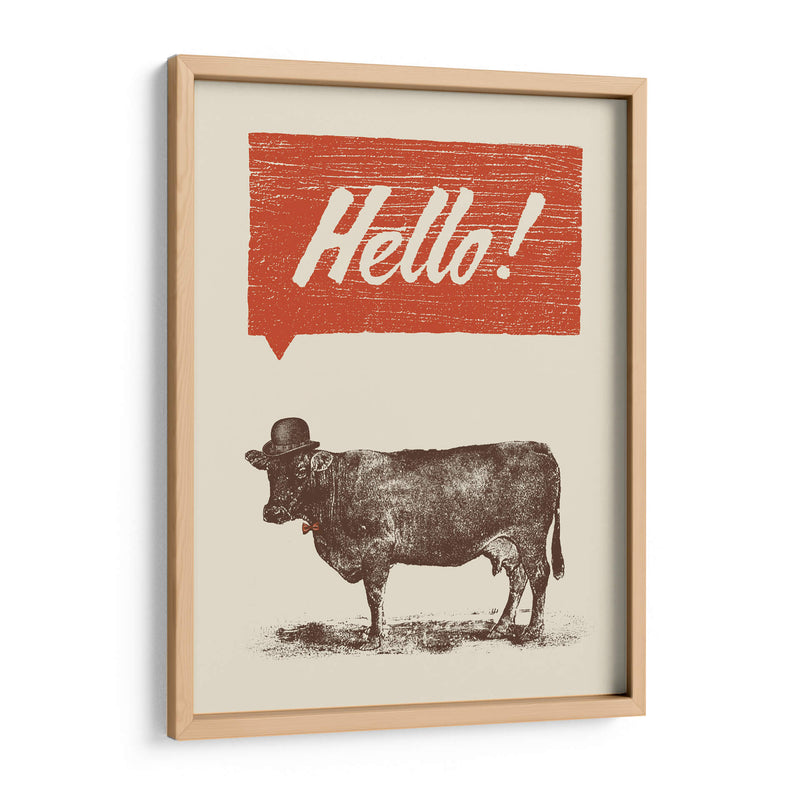 Hello! Says the Cow - Florent Bodart | Cuadro decorativo de Canvas Lab