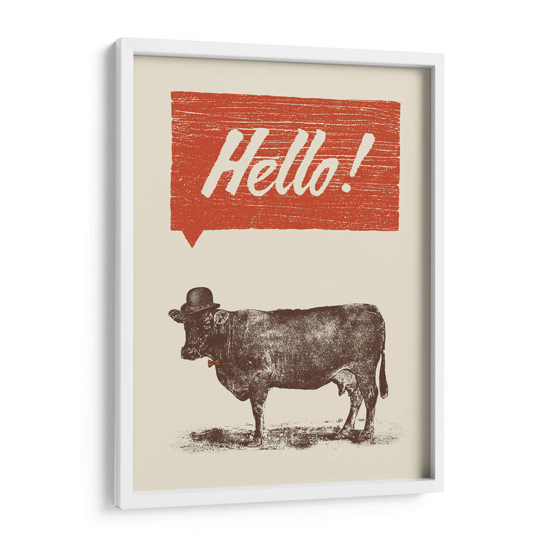 Hello! Says the Cow - Florent Bodart | Cuadro decorativo de Canvas Lab
